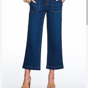 Cute Jessica S Wide Leg  Crop Jean in Fowler